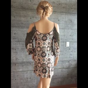 Target festival lace cold shoulder mini dress .S.